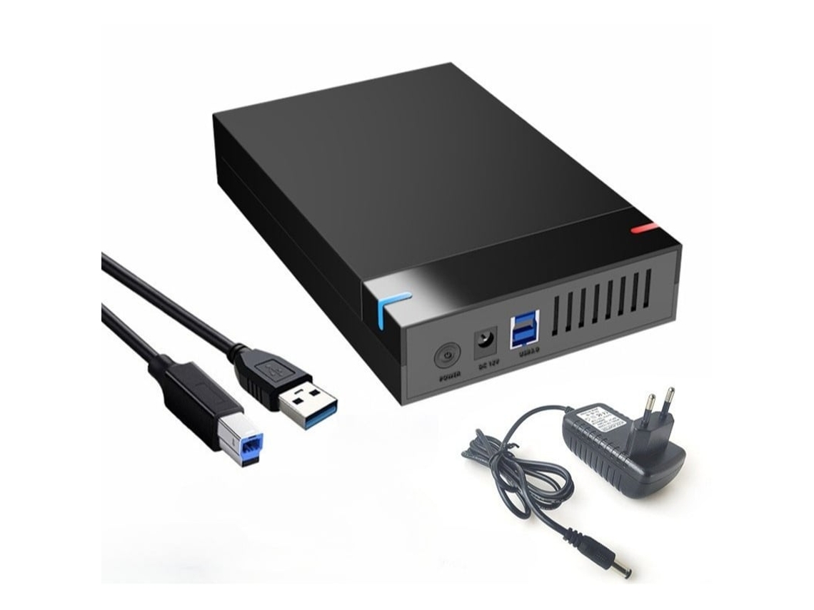 Gabinete Externo para Disco Rígido de 3,5 Polegadas com Conexão Usb 3.0, para Transferência de Dados Preto. PANOONA