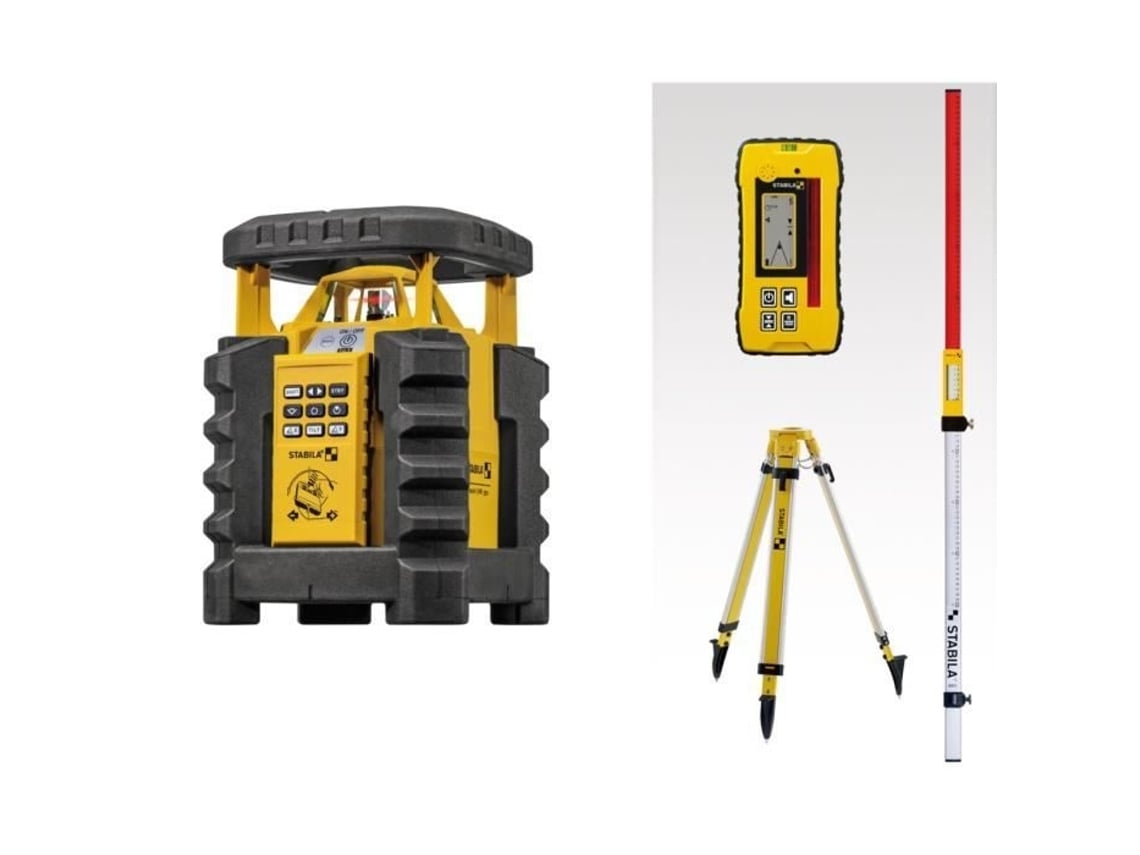 Laser Rotativo Stabila Lar 350 Com Inclinação Manual , Conjunto De 9 Peças 19111 (2 Eixos)