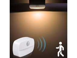 Luminária Noturna Led Sem Fio com Sensor de Movimento para Corredor, Guarda, Roupa, Escadas, Quarto, Econômica BRILVIBERA (luz Branca)