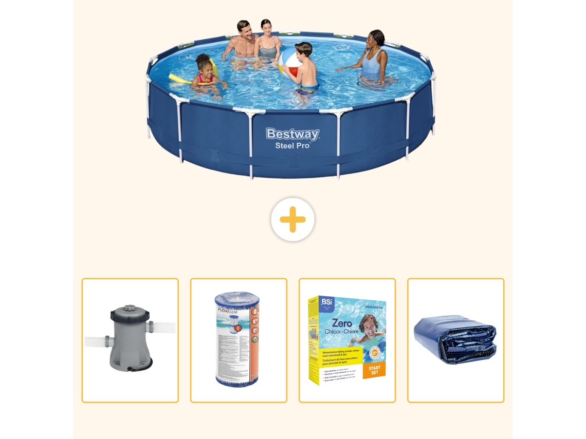 Bestway Piscina Bestway Steel Pro Redonda - 396x84 Cm - 5-peças S224