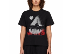 Rockinstone Jaws Movie Night Black Adult T-shirt Size:xl