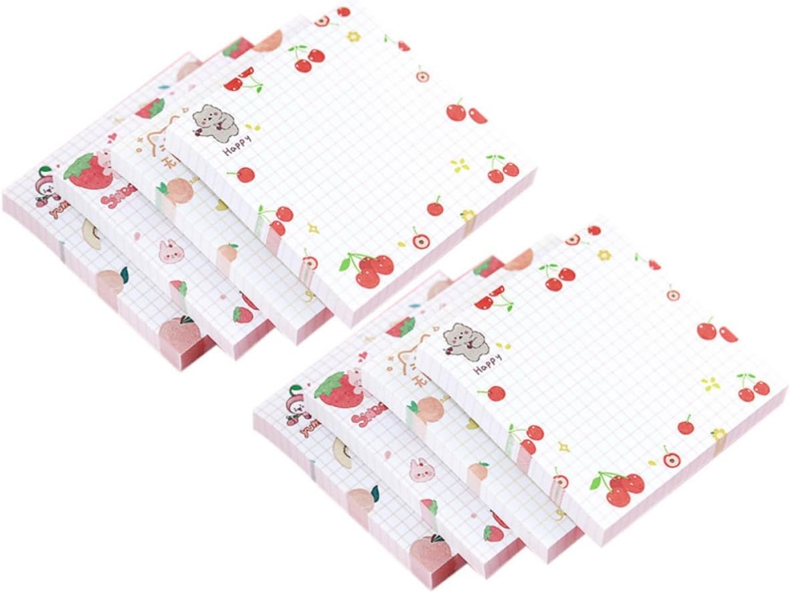 8 Blocos-notas Adhésifs Créatifs En Papier, 8 Livres 80 Feuilles Chacun, Para Rappels E Notas