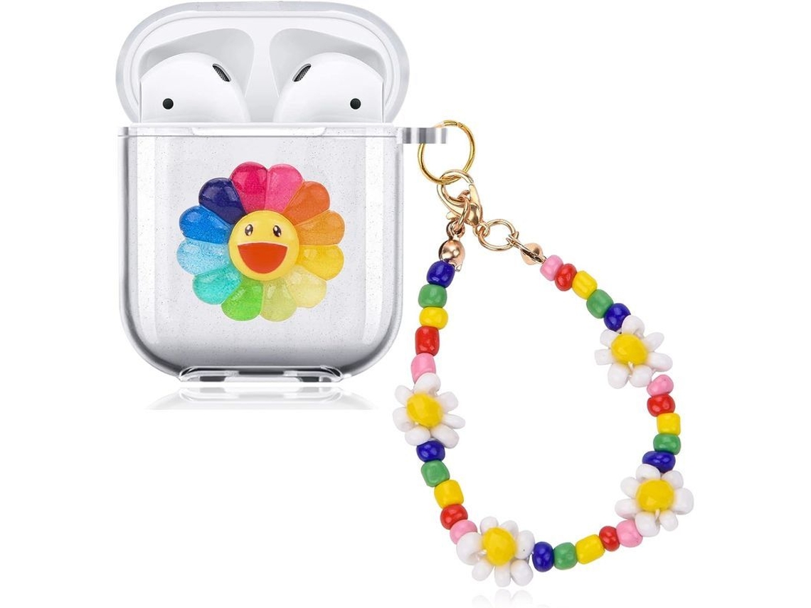 Capa Protetora de Glitter Transparente para Airpods 1ª e 2ª Geração | S/MARCA