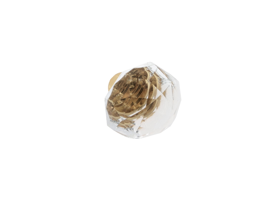 Conjunto de 25 Puxadores Zamac e Cristal 45mm Banhados a Ouro HARDWAREXCHANGE