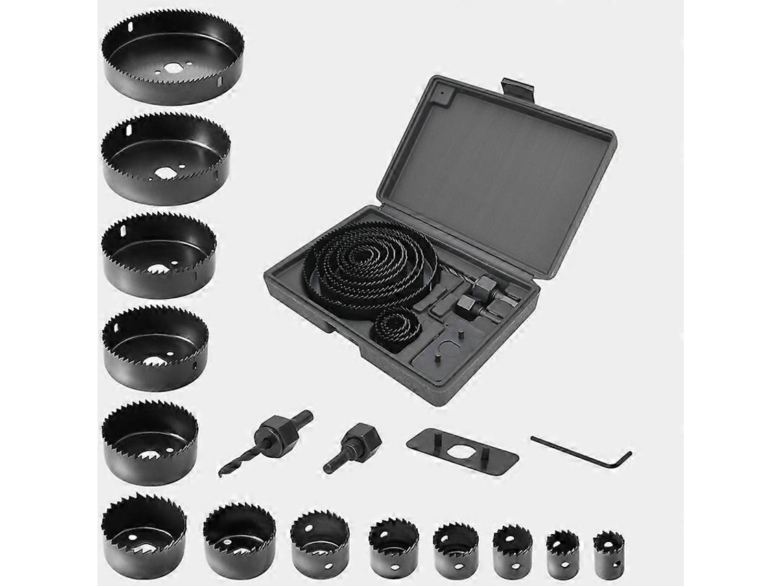 Conjunto de Serra de Agujeros 16 Peças, 19-127mm | S/MARCA