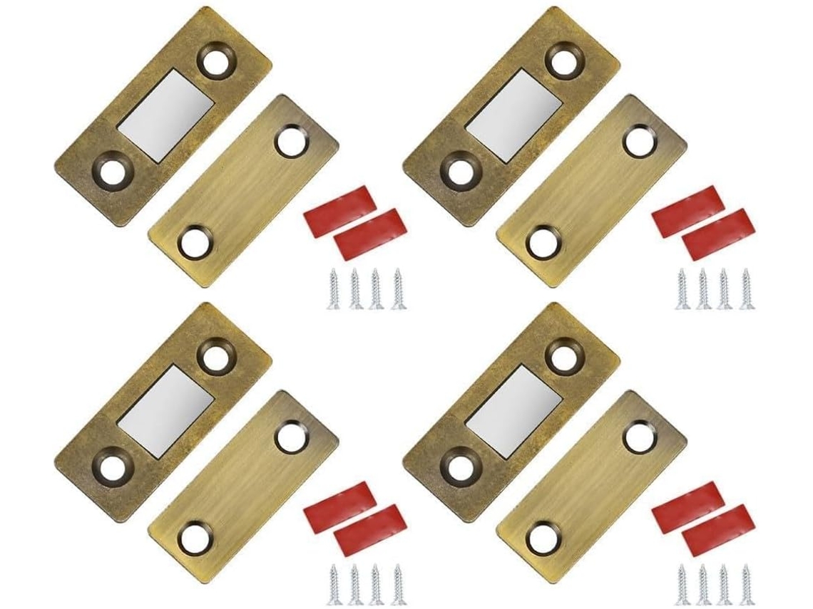 Conjunto De 4 Fechos Magnéticos Invisíveis Para Armários, Gavetas E