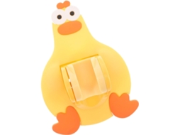 Suporte de parede ajustável para Chuveiro Kichvoe, em plástico amarelo com design animado, ideal para casa e hotel.
