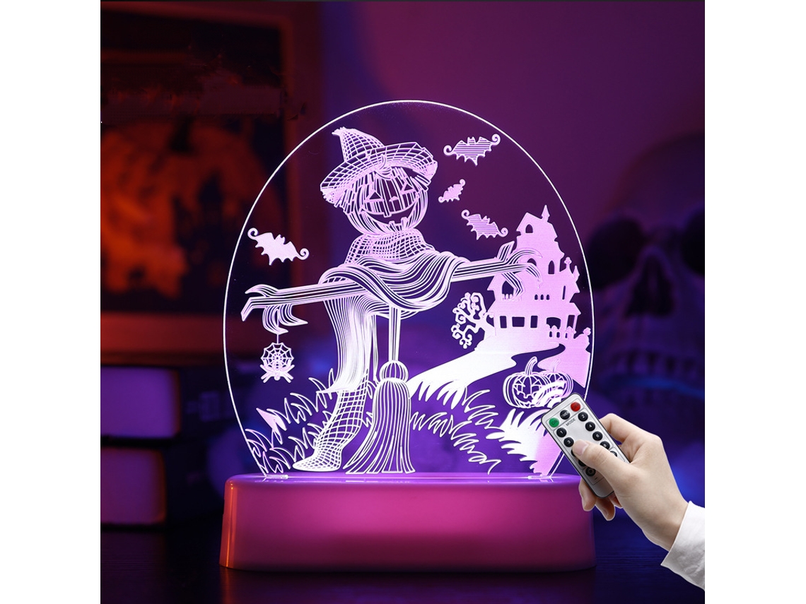 Enfeite Decorativo, Formato De Abóbora 3d, Tema De Halloween, Controle Remoto, Para Casa, Mesa, Festas E Composição De Ambientes Sazonais