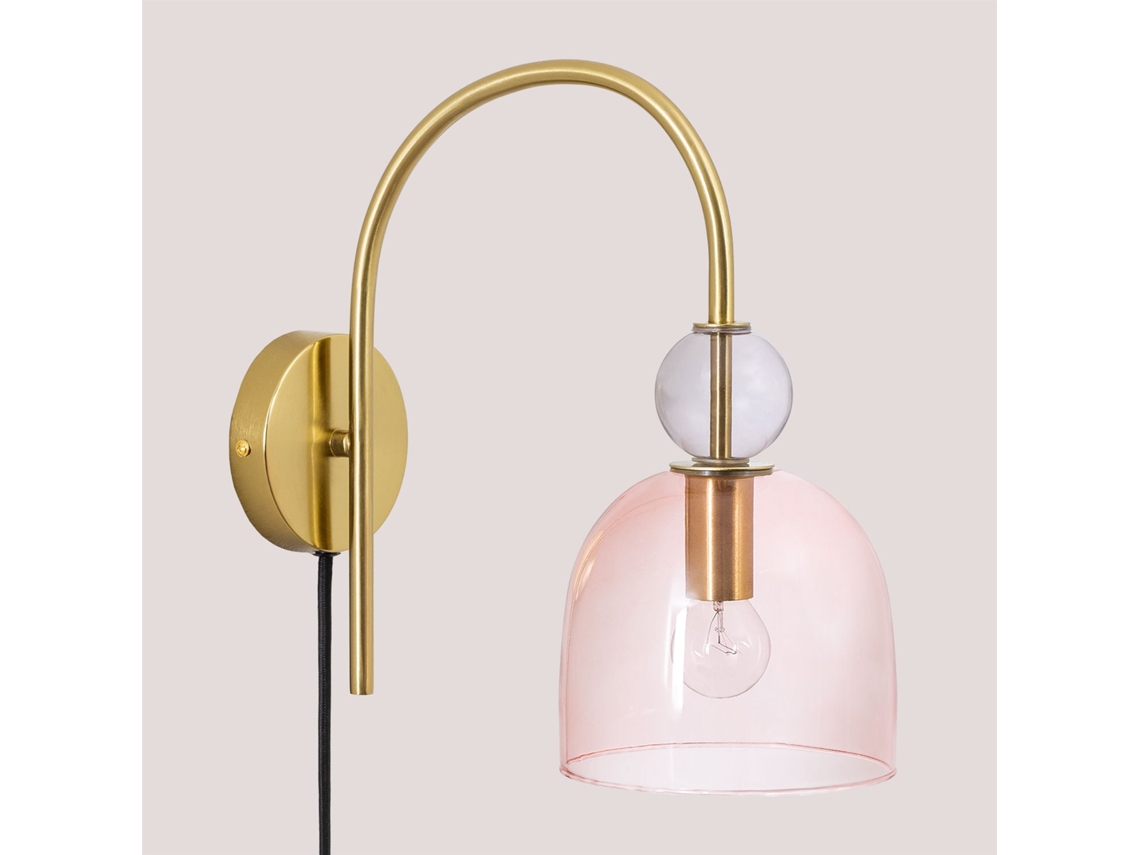 SKLUM Candeeiro de Parede de Cristal Bezany Colors Ferro Vidro Multicor Fresh