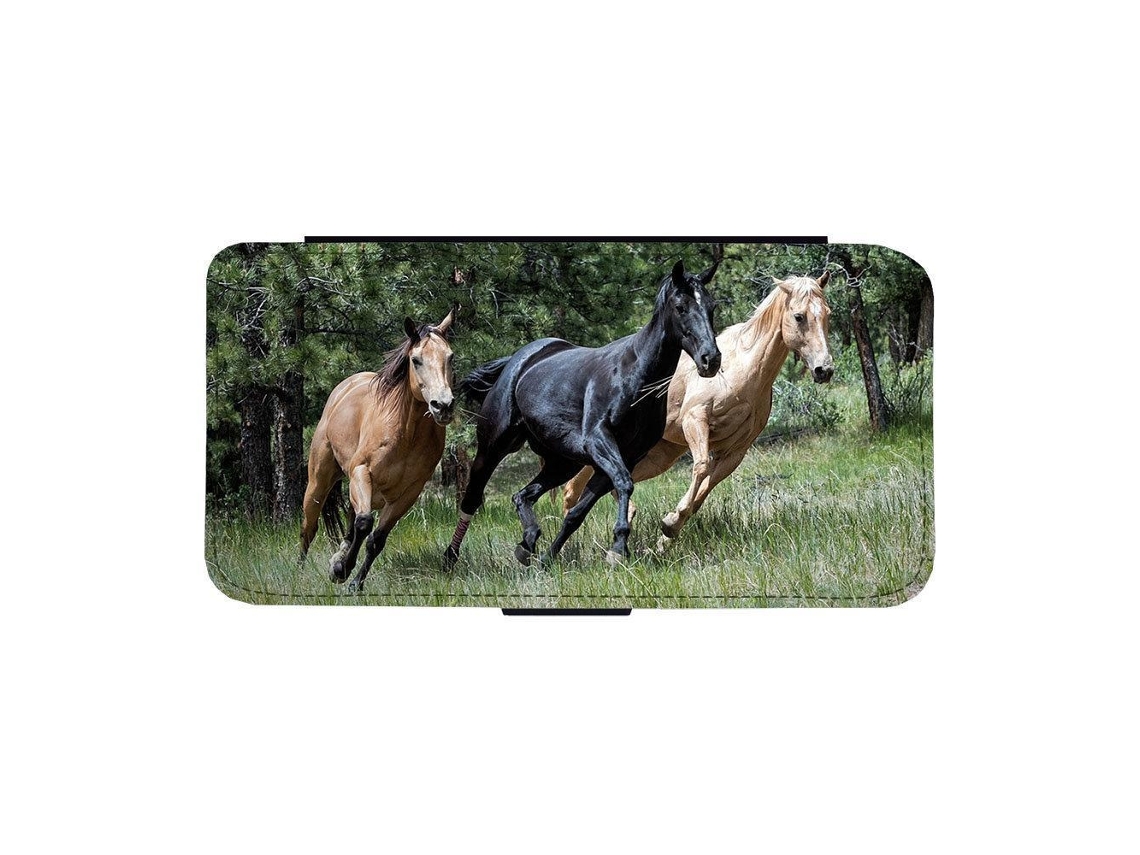 Capa Flip Para Iphone 17 Com Estampa De Cavalos