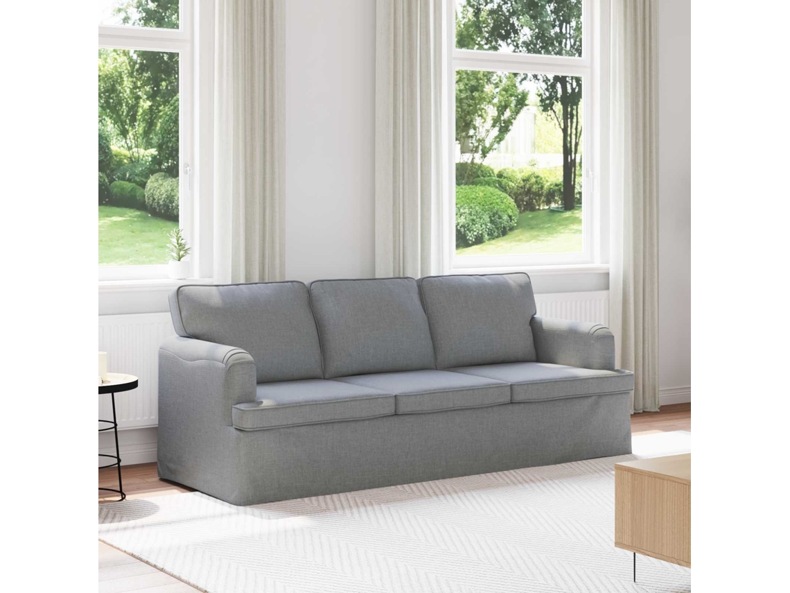 Vidaxl Sofá Cinzento-claro 201 X 80 X 85 Cm Tecido