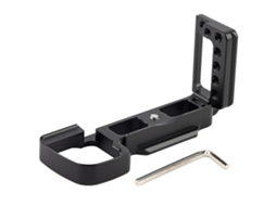 Suporte em L de alumínio 2026 com placa de liberação rápida para disparo vertical para câmera mirrorless Sony A6400