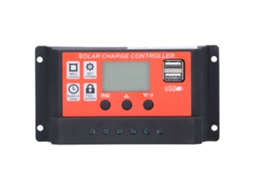 Controlador De Carga Solar Pwm 10a 12v/24v Com Lcd Regulador Para Painel Fotovoltaico Módulo De Energia Solar