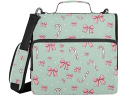 Pasta Com Bolsos Extras, Alça De Ombro, Vários Bolsos De 3, 8cm, 3 Argolas, Bolsa Fichário Materiais De Escritório