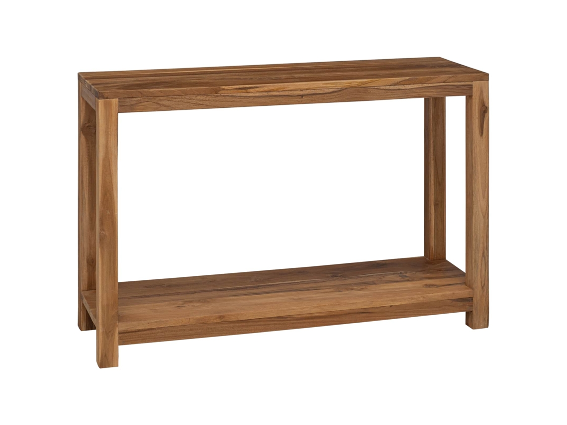 Vidaxl Aparador Natural 110 X 35 X 75 Cm Madeira De Teca Sólida