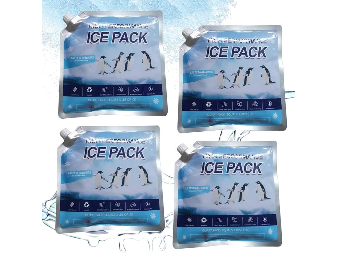 Bolsas De Gelo Congeladas Para Coolers - À Prova De Vazamentos E Reutilizáveis.
