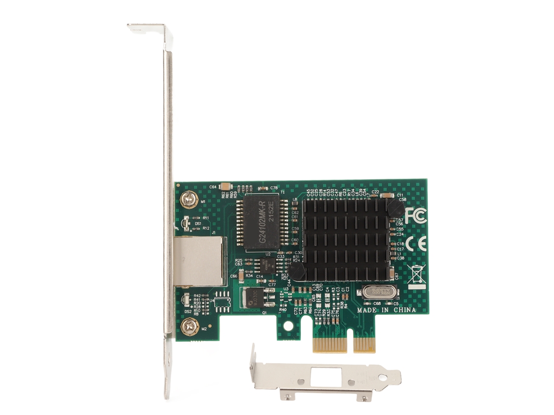 Placa De Rede Pci Express X1 Porta Única Plug And Play 1g Ethernet Para Windows E Linux