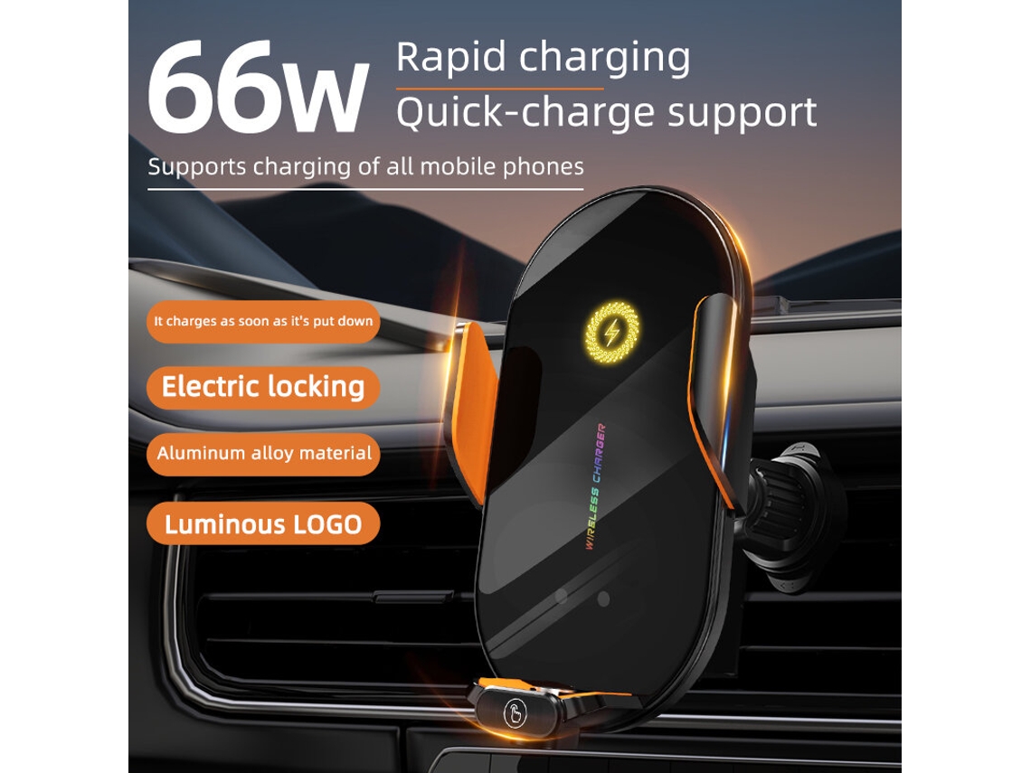 Suporte Automóvel Sem Fios C3 Para Telemóvel, Carregamento Rápido De 66 W, Esta??o De Carregamento Para Saída De Ar Do Automóvel