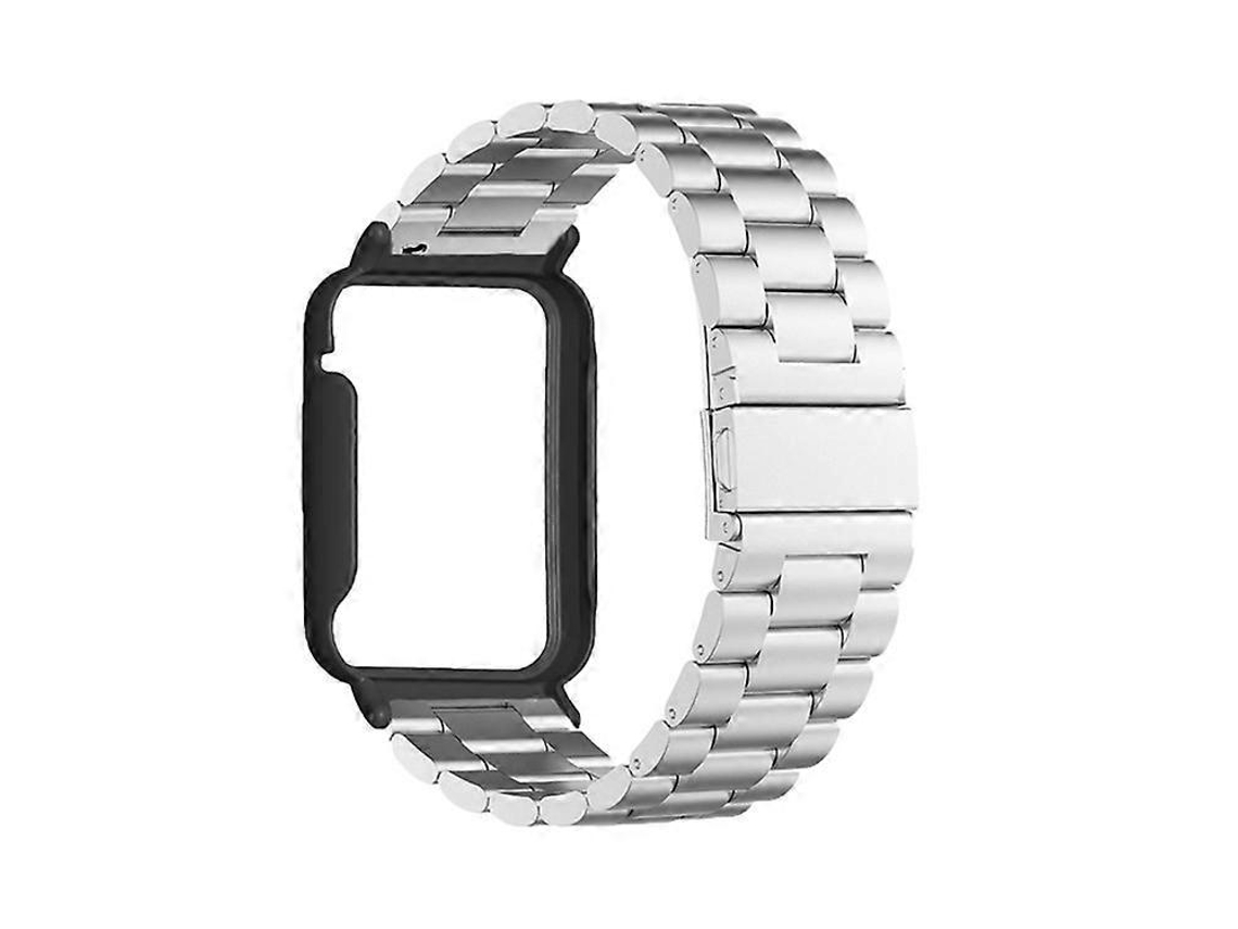 Pulseira De Metal Compatível Com Xiaomi Mi Band 7 Pro, Fivela Dobrável Clássica, Com Capa Protetora. Olysi Shop