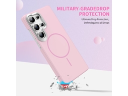 Capa Para Samsung Galaxy A34 5g Fina Circular Magsafe À Prova De Choque Dourada Em Policarbonato Ouro Deserto