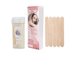 Omni-100g Depilatory Wax Conjunto Com 100pcs Paper 5pcs Spatulas