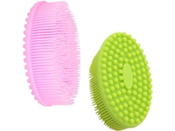 Lurelia Kit De 2 Escovas De Banho Para Bebé De Cuidado Corporal, Massagem Suave E Cor Rosa E Verde, Uso Diário