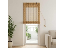 Vidaxl Estores De Rolo Castanho 100 X 220 Cm Junco
