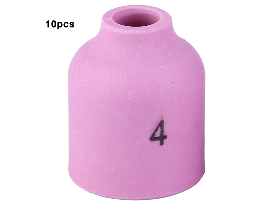 10 Peças De Bico Cerâmico 53n58 4 Para Soplete Tig Wp-9/20/22/24/25 (53n59,53n60,53n61,53n61s)