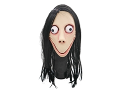 Máscara Decoração Cabelo Longo Fantasia Halloween