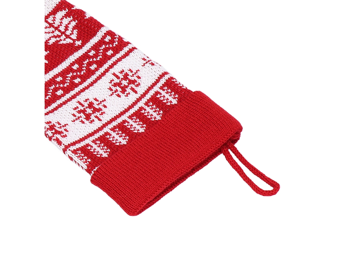 Saco De Presente De Meia De Natal Grande Tricotada Eoocoo
