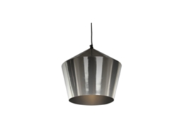Luminária de Teto em Metal Cromado Prateado, 35x35x32cm ALEXANDRA HOUSE LIVING
