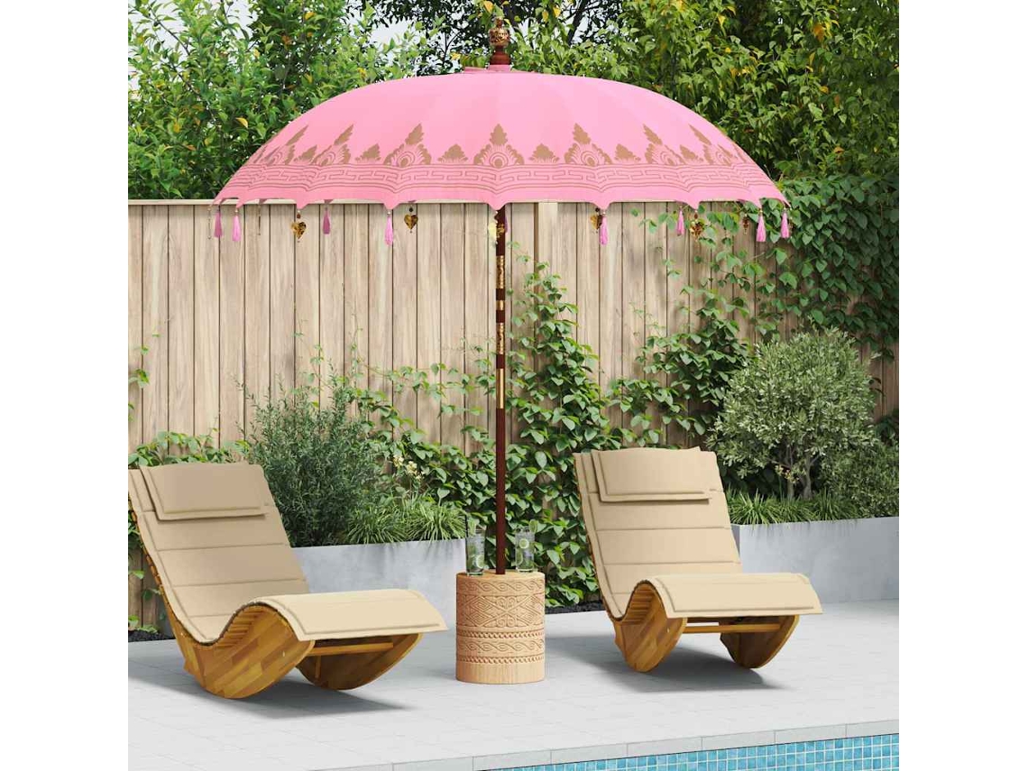 Vidaxl Parasol Balinês Rosa 215 X 215 X 260 Cm