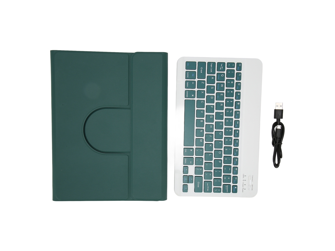 Aetheria capa com Teclado Bluetooth e Suporte para Lápis para Ios Tablet 10,2" 7ª/8ª/9ª Geração Verde