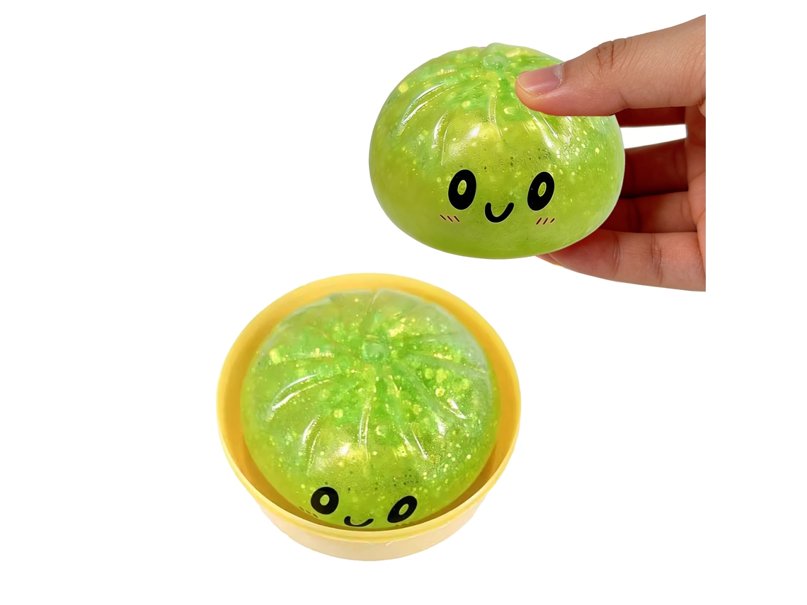 Topo Squishy com Lantejoulas Verdes