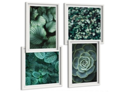 Composição De Quadros Paisagens Naturais Cachoeiras Trilhas Florestais Espelharte (4 Peças)