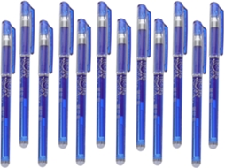 Conjunto De 12 Canetas Esferográficas Apagáveis Azuis Jojofuny,
