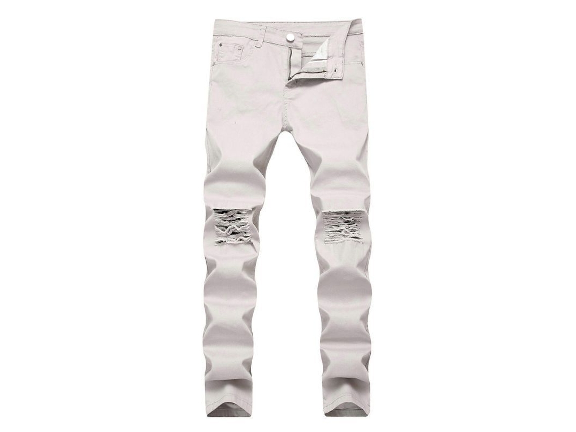 2026 calças Jeans Masculinas Plus Size 26 42 Ripped Estilo Casual Verão 2023