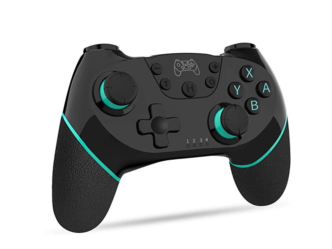 Comando para Nintendo Switch Pro Bluetooth Sem Fios (prateado verde escuro)