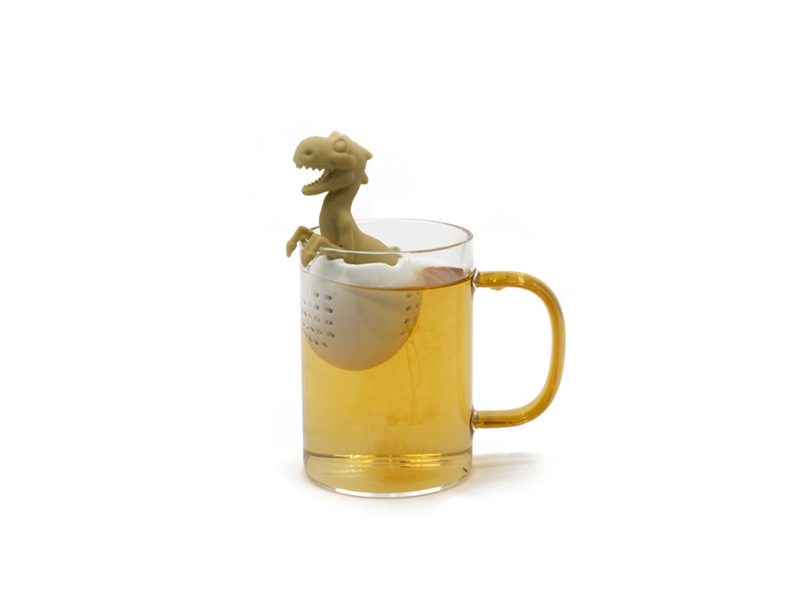 Infusor De Chá Silicone Em Formato Dinossauro, Coador Reutilizável. Aquaforge