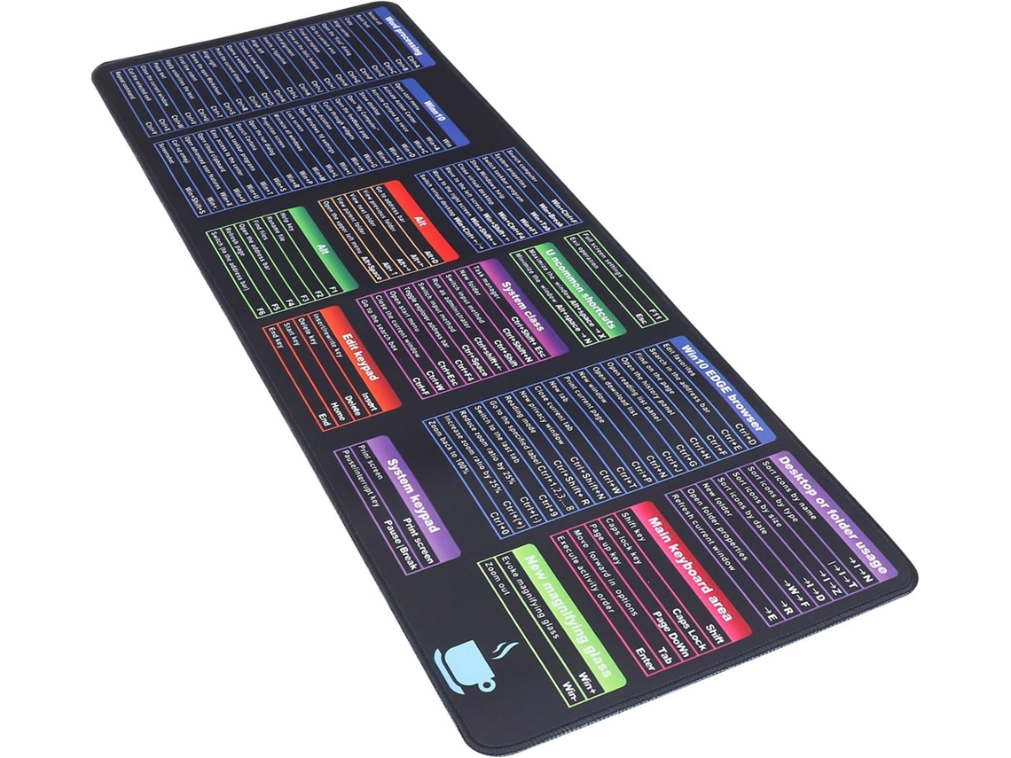 Mousepad Com Teclado E Atalhos Integrados, Base De Borracha Antiderrapante.