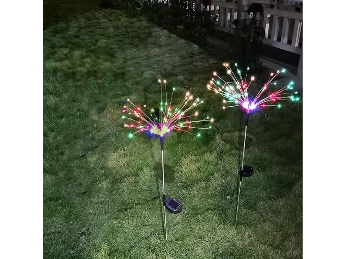 Decoração De Jardim Fogos De Artifício Solares 120 Led Lâmpada Solar De Jardim À Prova Dágua 2 Modos De Iluminação Diy Paisagem Ao Ar Livre 242