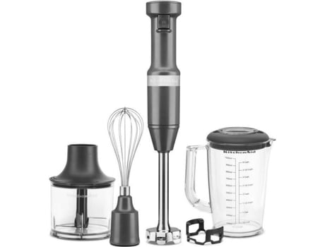 5khbv83edg Varinha Mágica Compacta com Cabo 180w Eixo de Mistura Removível com Lâmina de Aço Inoxidável Cinza Fosco Kitchen Aid