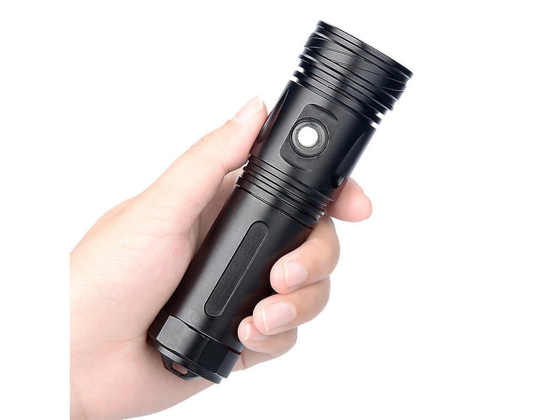 Lanterna Mergulho Ipx8 Profissional Recarregavel Subaquatica Preto Yizhood