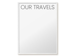 Magnetic Glass Board Our Travels For The Hall Espelharte (60x80 Cm)