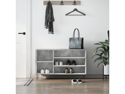Vidaxl Sapateira 102x36x60 Cm Derivados De Madeira Cinzento Cimento