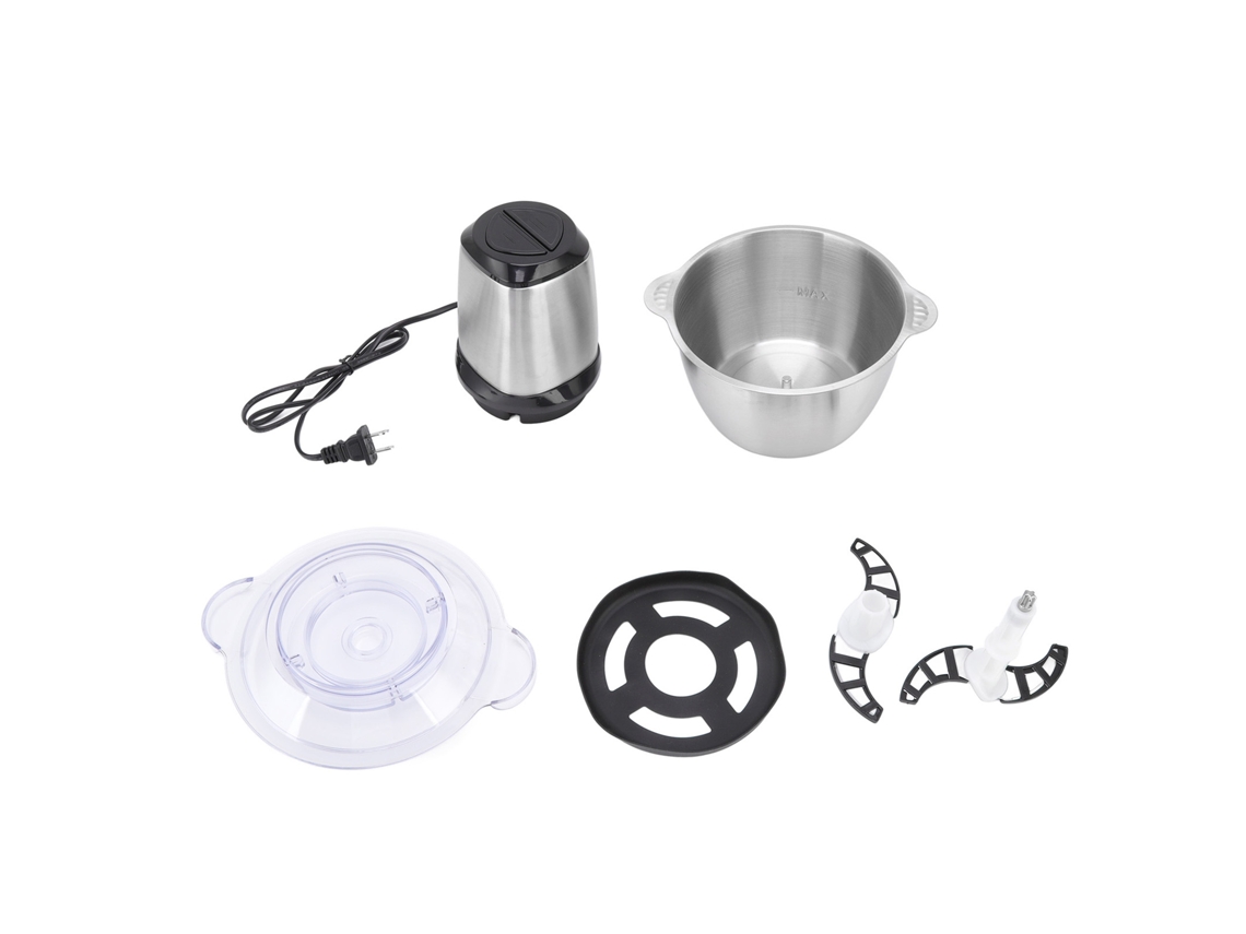 Máquina Elétrica de Picar Carne 350w 2l Aço Inoxidável com Função de Freio e Dois Níveis Us Plug 100 120v