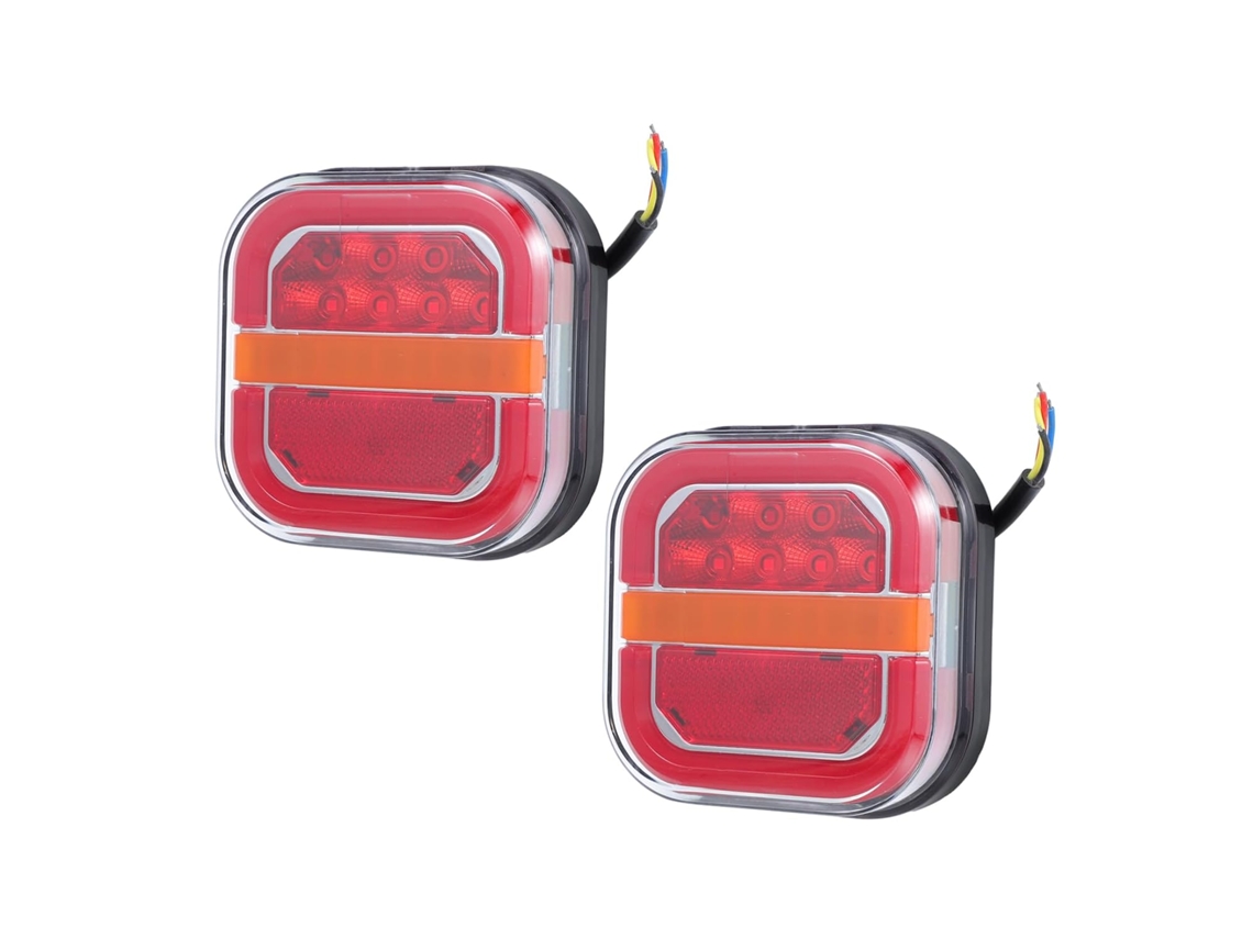 Unidades De Luzes Traseiras De Led À Prova D'água Ip67 Para Reboque, Com 24 Leds Cada, Em Plástico.