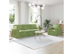 Vidaxl Conjunto De Sofás 2 Unid. Verde Claro Veludo