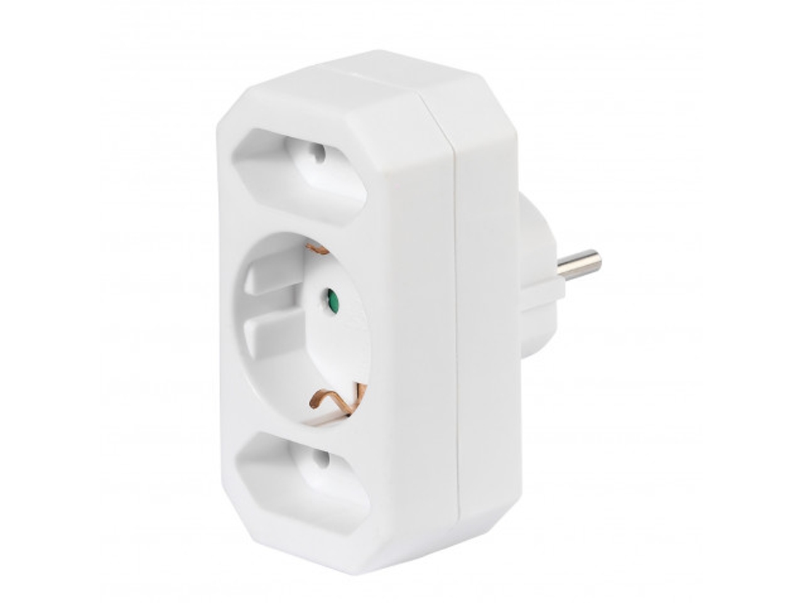 Adaptador VIVANCO 1T/2 EU Sem Interruptor M-3F (Branco)