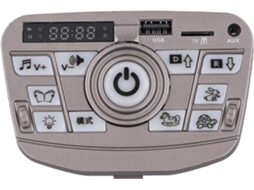 Console Central com Controlador Yj zk08 BT 12V SFUSHOS para veículos elétricos infantis